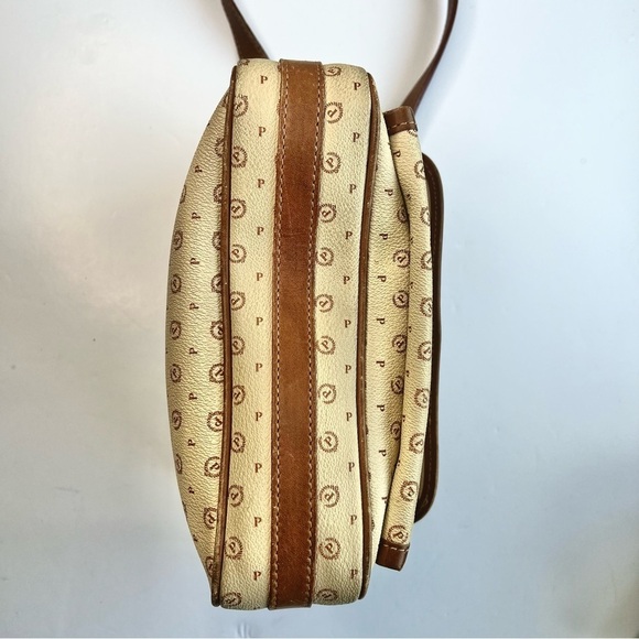 POLLINI LEATHER BROWN TAN BAG VINTAGE CROSSBODY BAG MEDIUM  BAG - Picture 12 of 16